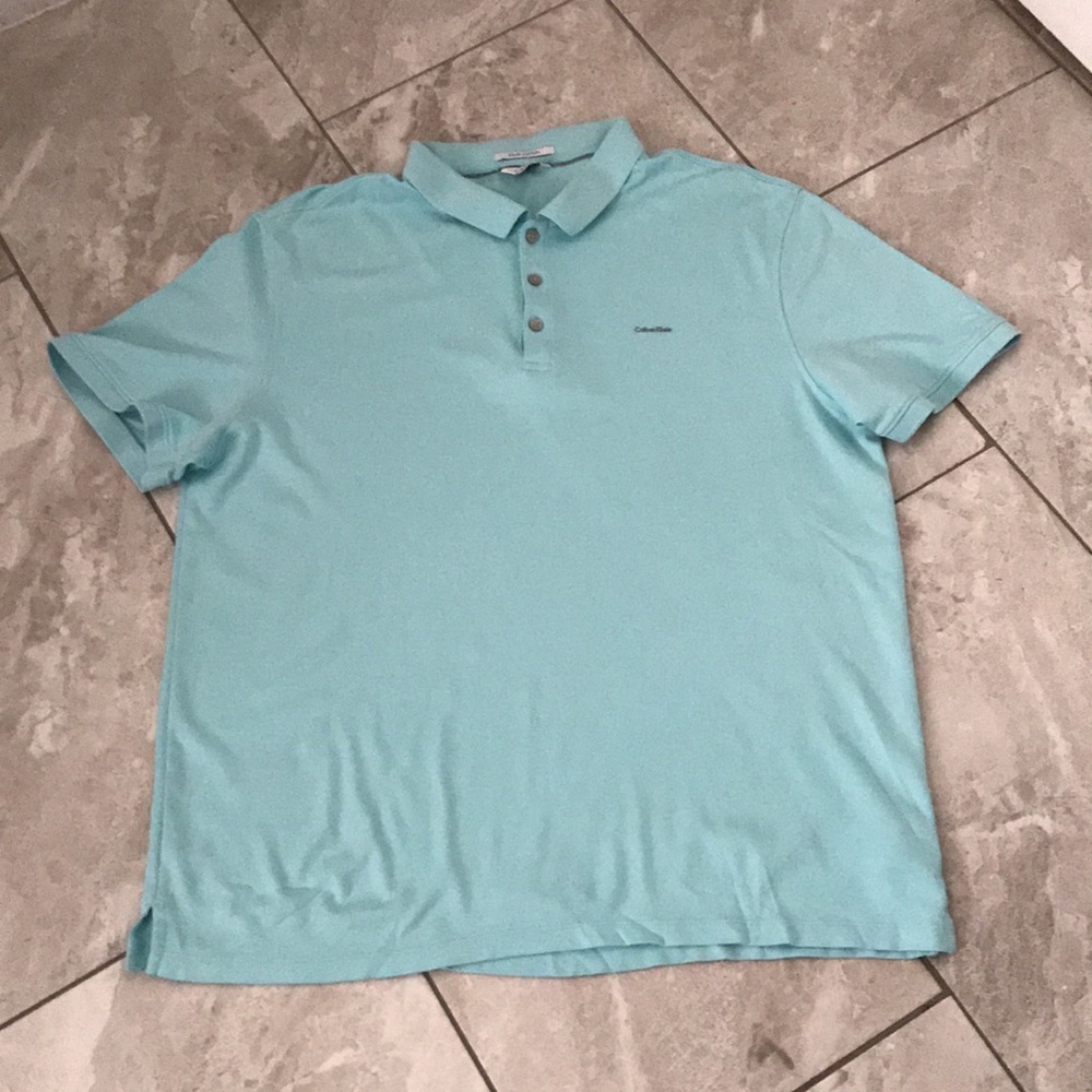 CALVIN KLEIN Mens Liquid Cotton Polo Shirt | XL - Picture 8 of 12